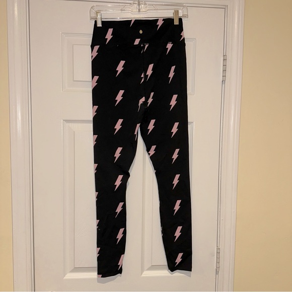 Spiritual Gangster Black and Pink Lightning Leggings - Picture 5 of 9